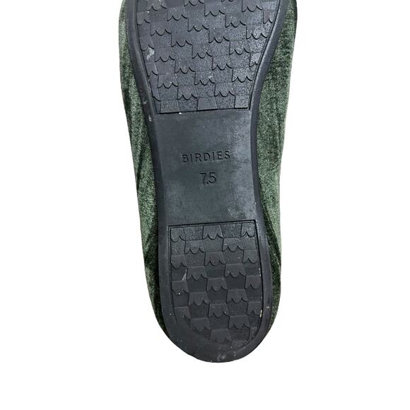 Birdies Olive Green Crushed Velvet The Heron Flats Slip-On Shoes Womens Size 7.5 - Picture 6 of 6